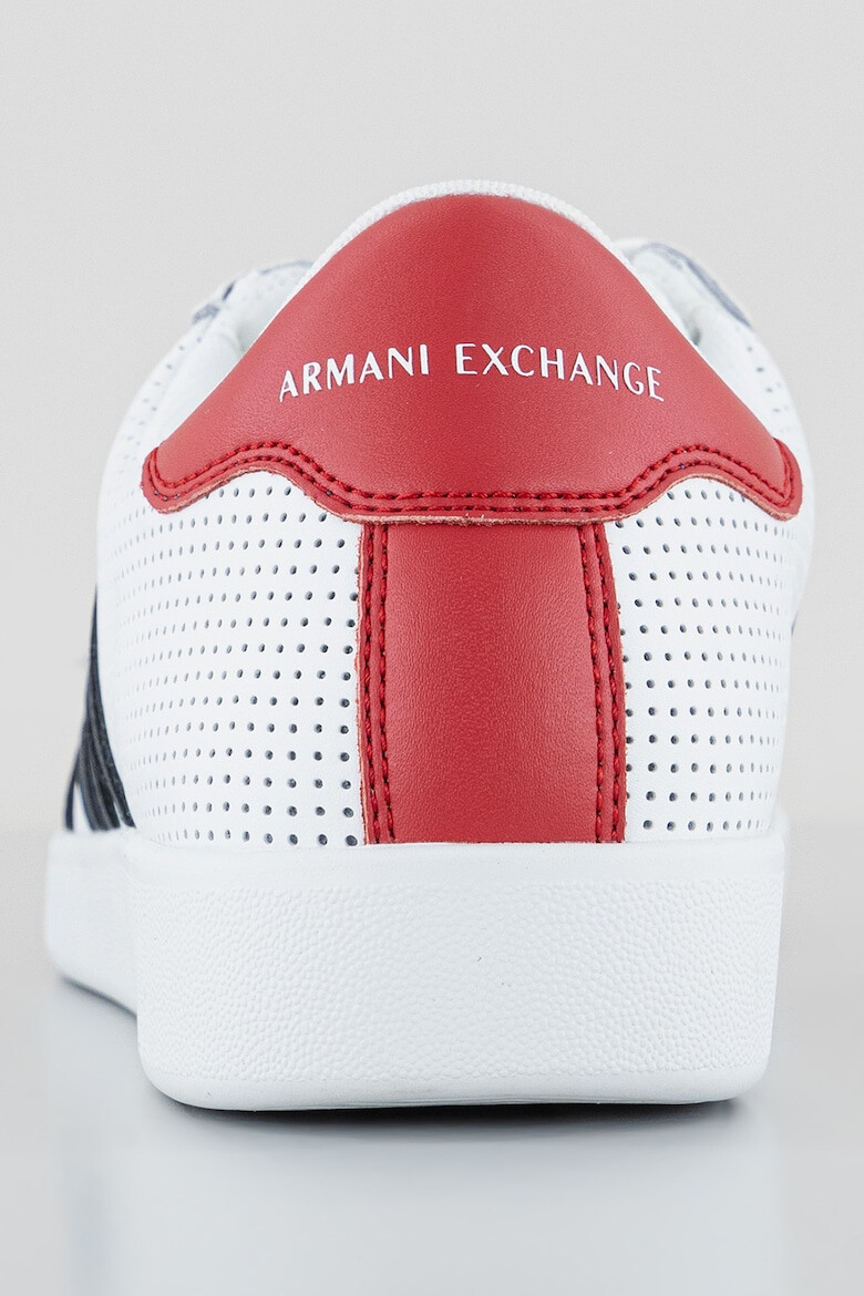 ARMANI EXCHANGE Pantofi sport din piele cu perforatii si aplicatie logo - Pled.ro