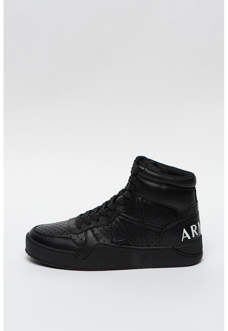 ARMANI EXCHANGE Pantofi sport high-top de piele ecologica cu perforatii laser - Pled.ro