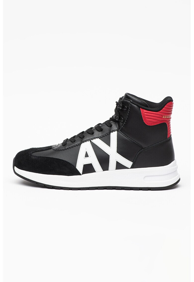 ARMANI EXCHANGE Pantofi sport inalti cu insertii de piele intoarsa - Pled.ro