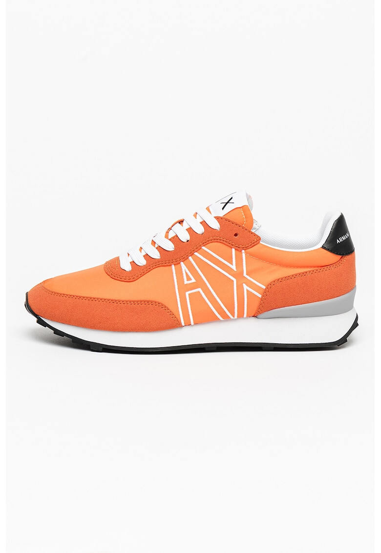 ARMANI EXCHANGE Pantofi sport low-top cu garnituri din piele intoarsa sintetica - Pled.ro