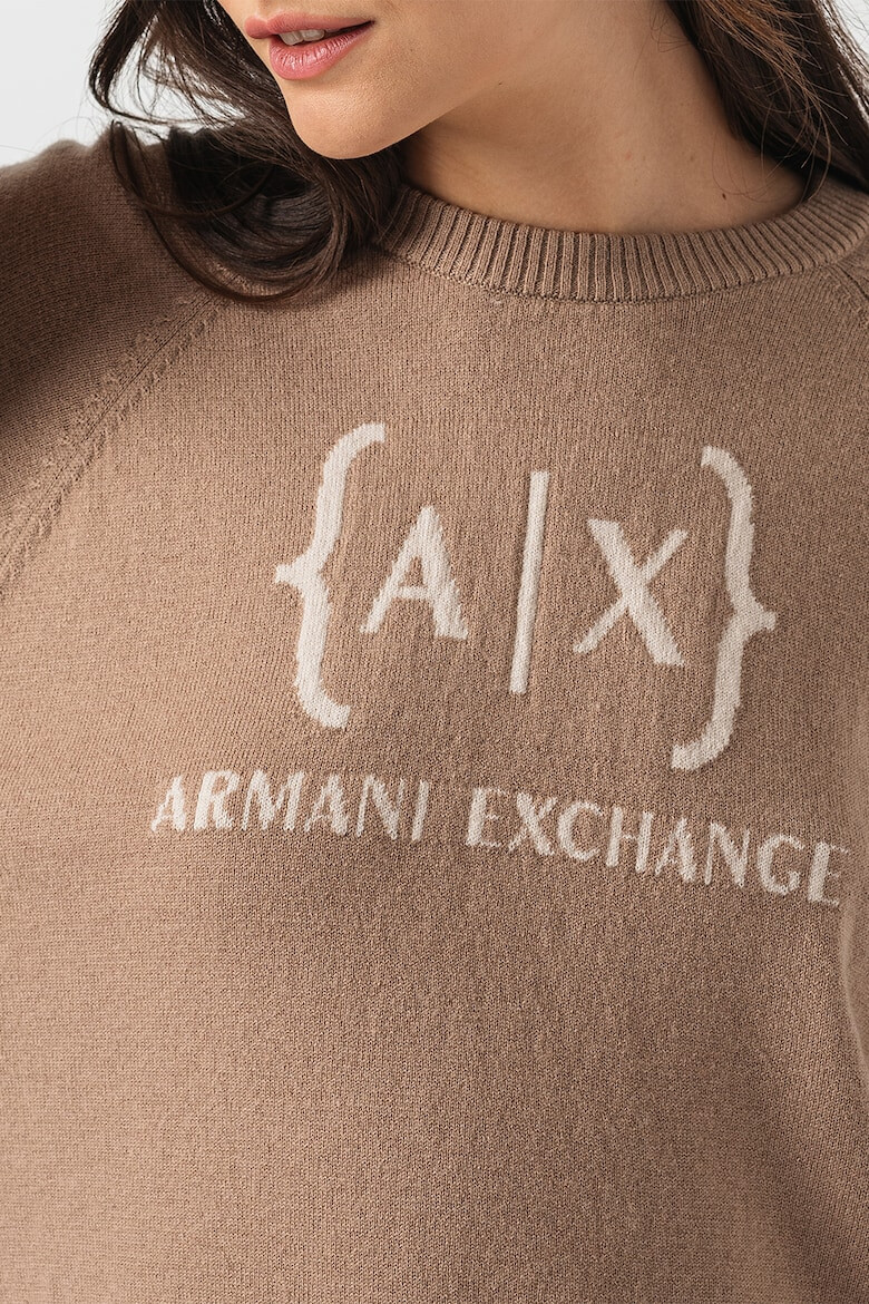 ARMANI EXCHANGE Pulover din amestec de lana virgina cu logo - Pled.ro