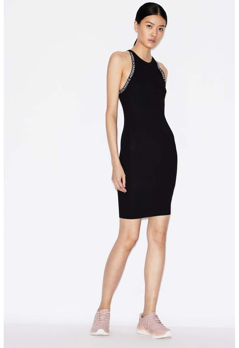 ARMANI EXCHANGE Rochie bodycon cu detalii contrastante cu logo - Pled.ro