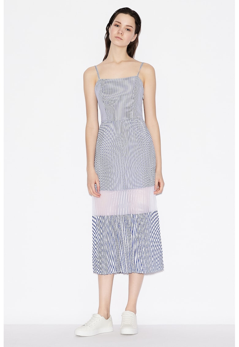 ARMANI EXCHANGE Rochie midi in dungi cu pliuri - Pled.ro