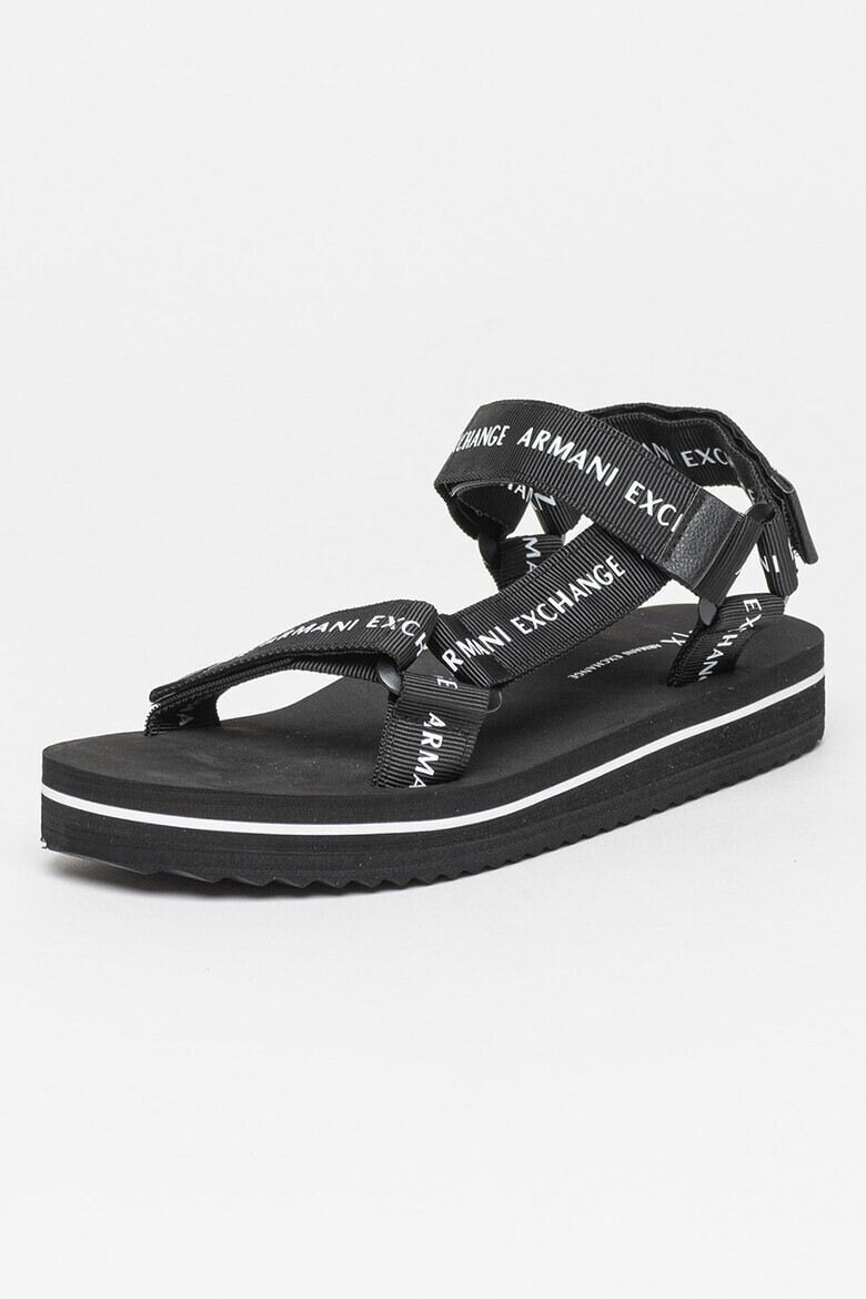 ARMANI EXCHANGE Sandale cu velcro si logo - Pled.ro