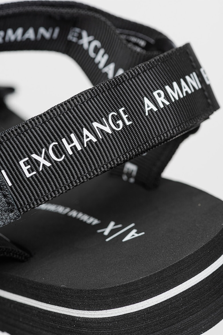 ARMANI EXCHANGE Sandale cu velcro si logo - Pled.ro