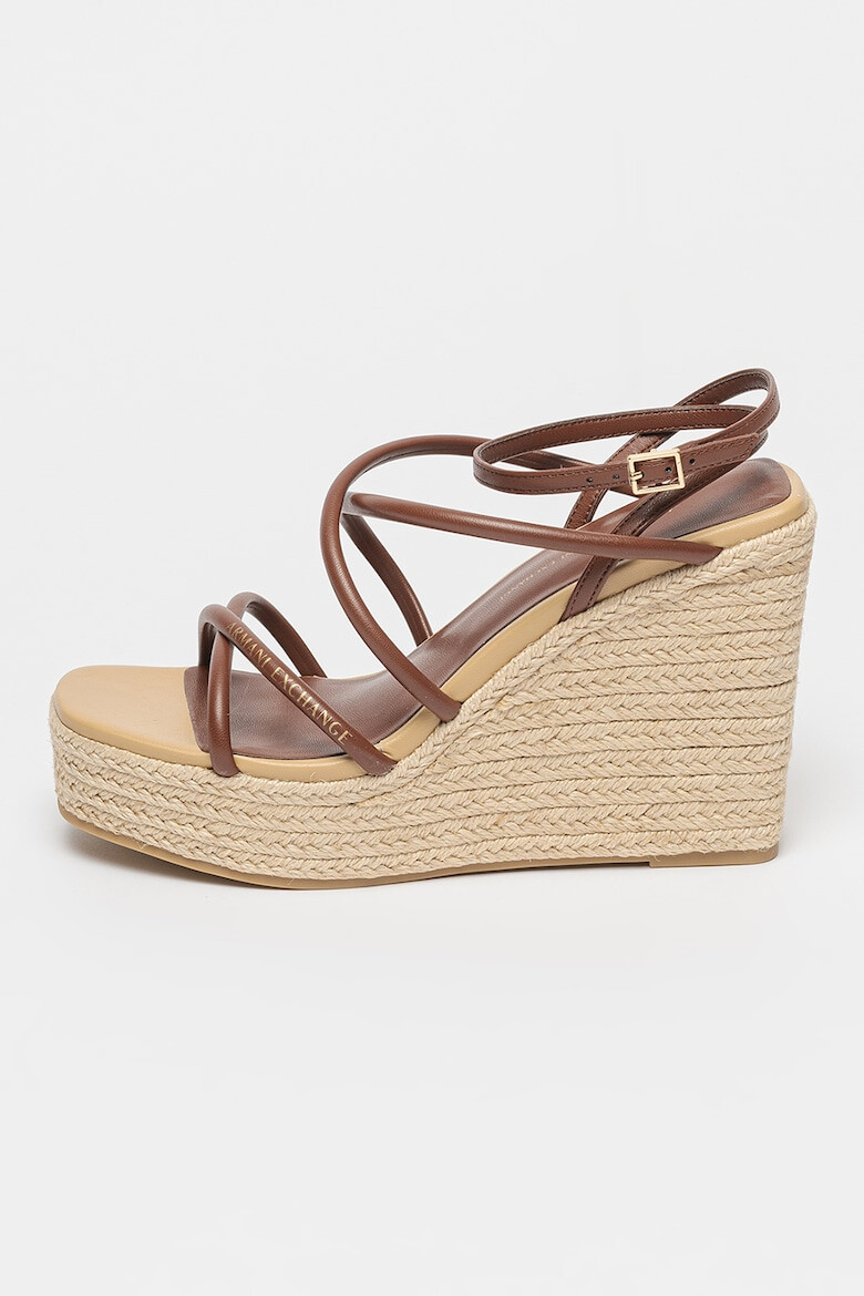 ARMANI EXCHANGE Sandale-espadrile cu talpa wedge - Pled.ro