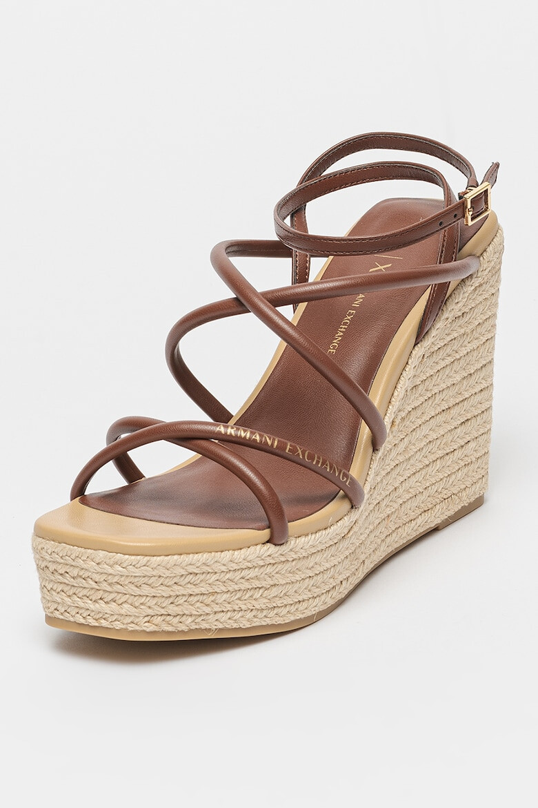 ARMANI EXCHANGE Sandale-espadrile cu talpa wedge - Pled.ro