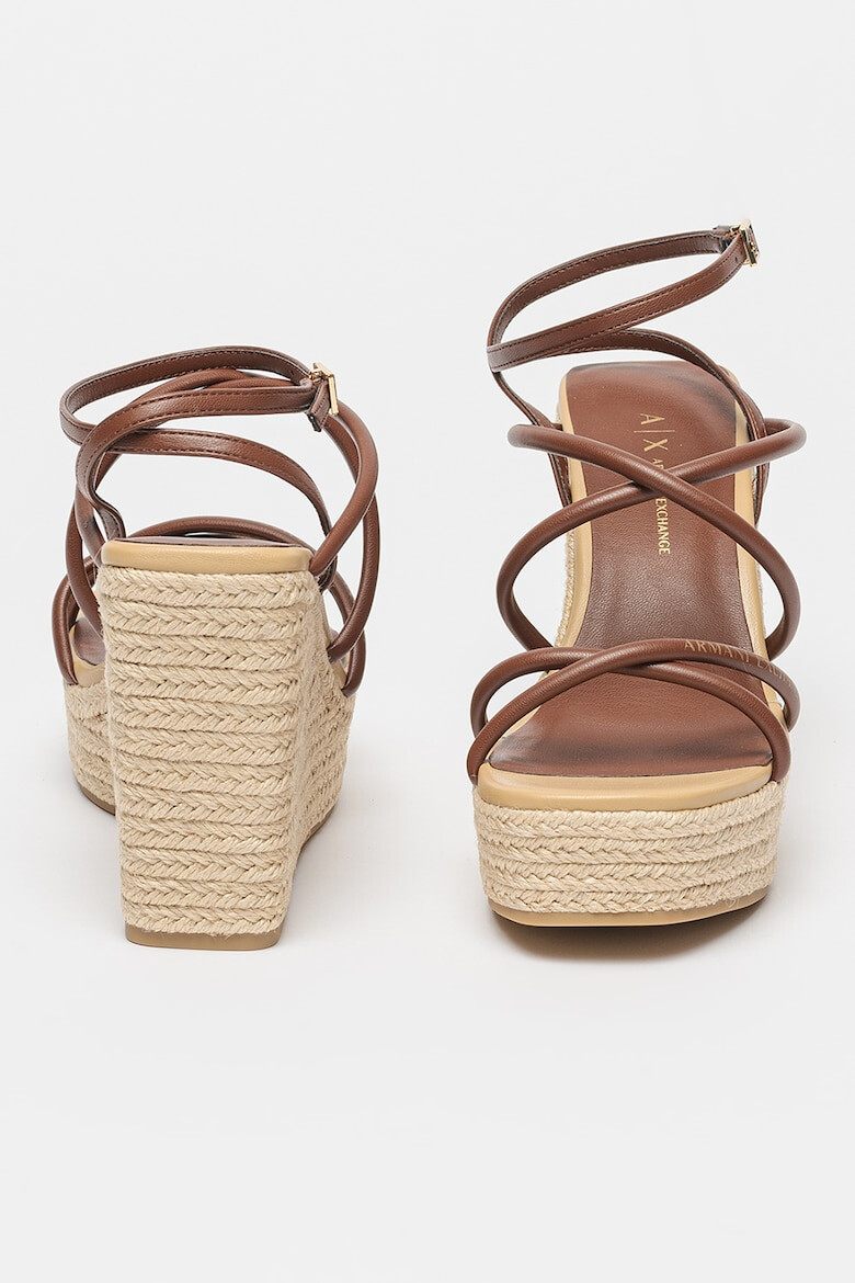 ARMANI EXCHANGE Sandale-espadrile cu talpa wedge - Pled.ro