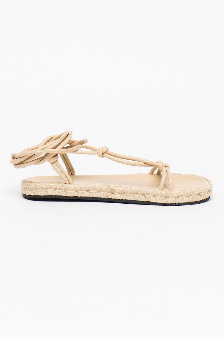 ARMANI EXCHANGE Sandale tip espadrile cu siret si detalii innodate - Pled.ro