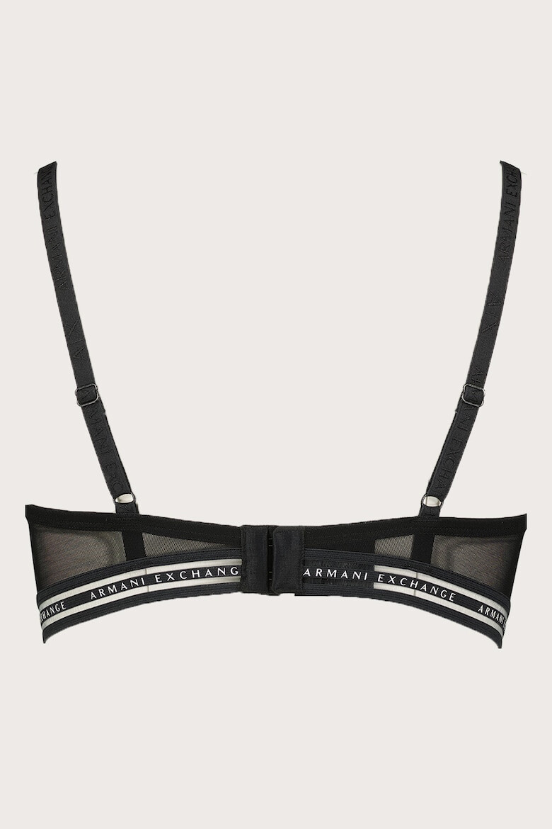 ARMANI EXCHANGE Sutien de plasa cu banda logo fara burete - Pled.ro