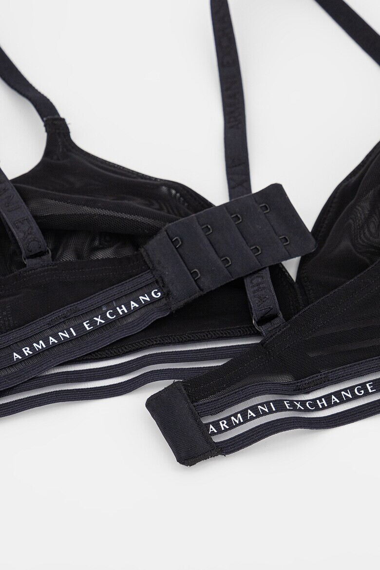 ARMANI EXCHANGE Sutien de plasa cu banda logo fara burete - Pled.ro