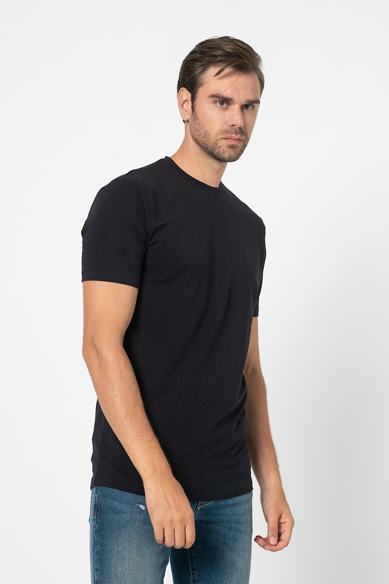 ARMANI EXCHANGE Tricou cu decolteu la baza gatului si logo discret - Pled.ro