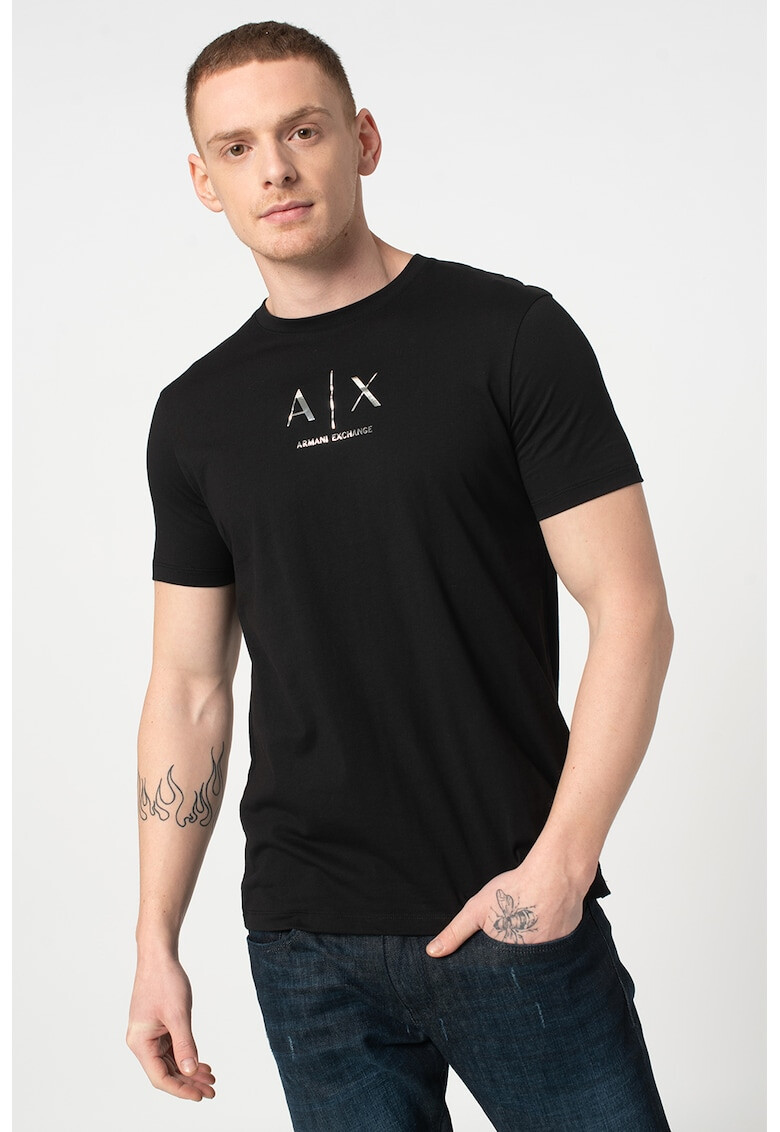 ARMANI EXCHANGE Tricou cu imprimeu logo metalizat - Pled.ro