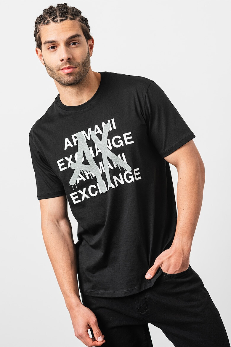 ARMANI EXCHANGE Tricou cu logo frontal - Pled.ro