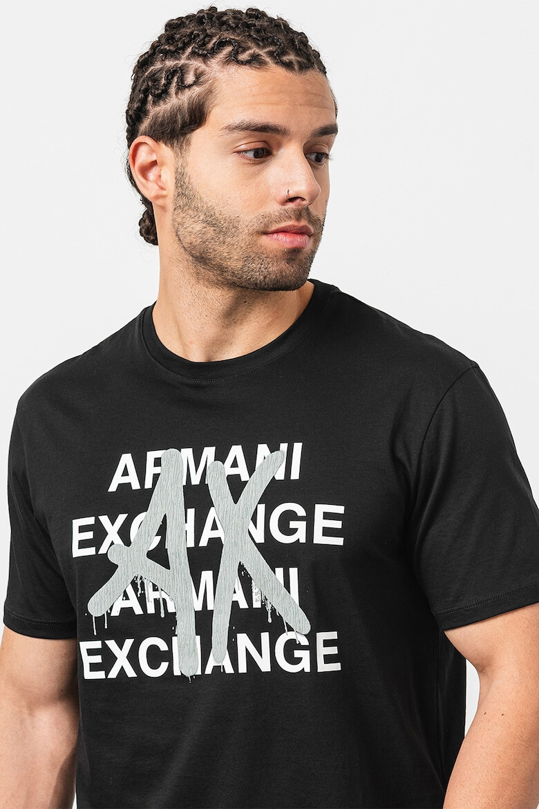 ARMANI EXCHANGE Tricou cu logo frontal - Pled.ro