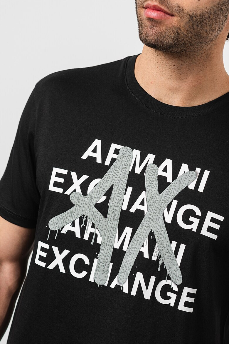 ARMANI EXCHANGE Tricou cu logo frontal - Pled.ro