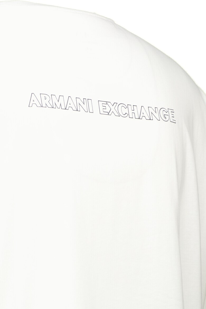 ARMANI EXCHANGE Tricou de bumbac cu decolteu la baza gatului - Pled.ro