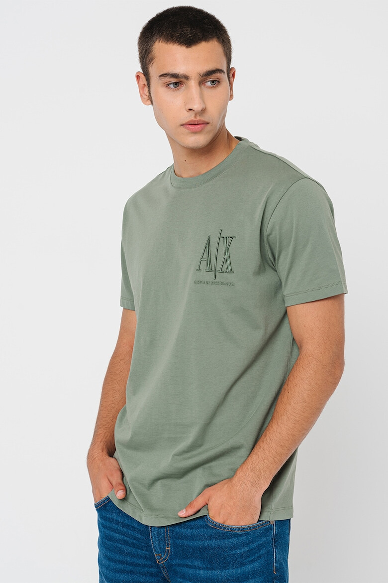 ARMANI EXCHANGE Tricou de bumbac cu logo brodat - Pled.ro