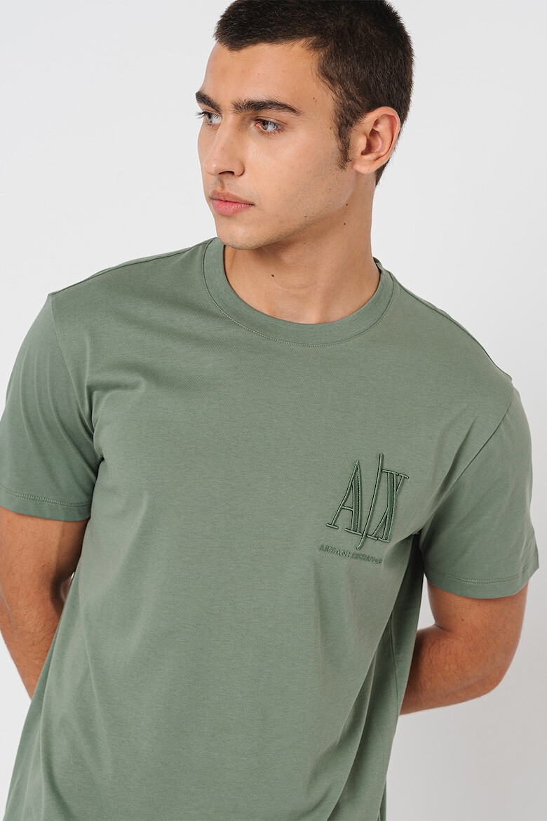 ARMANI EXCHANGE Tricou de bumbac cu logo brodat - Pled.ro