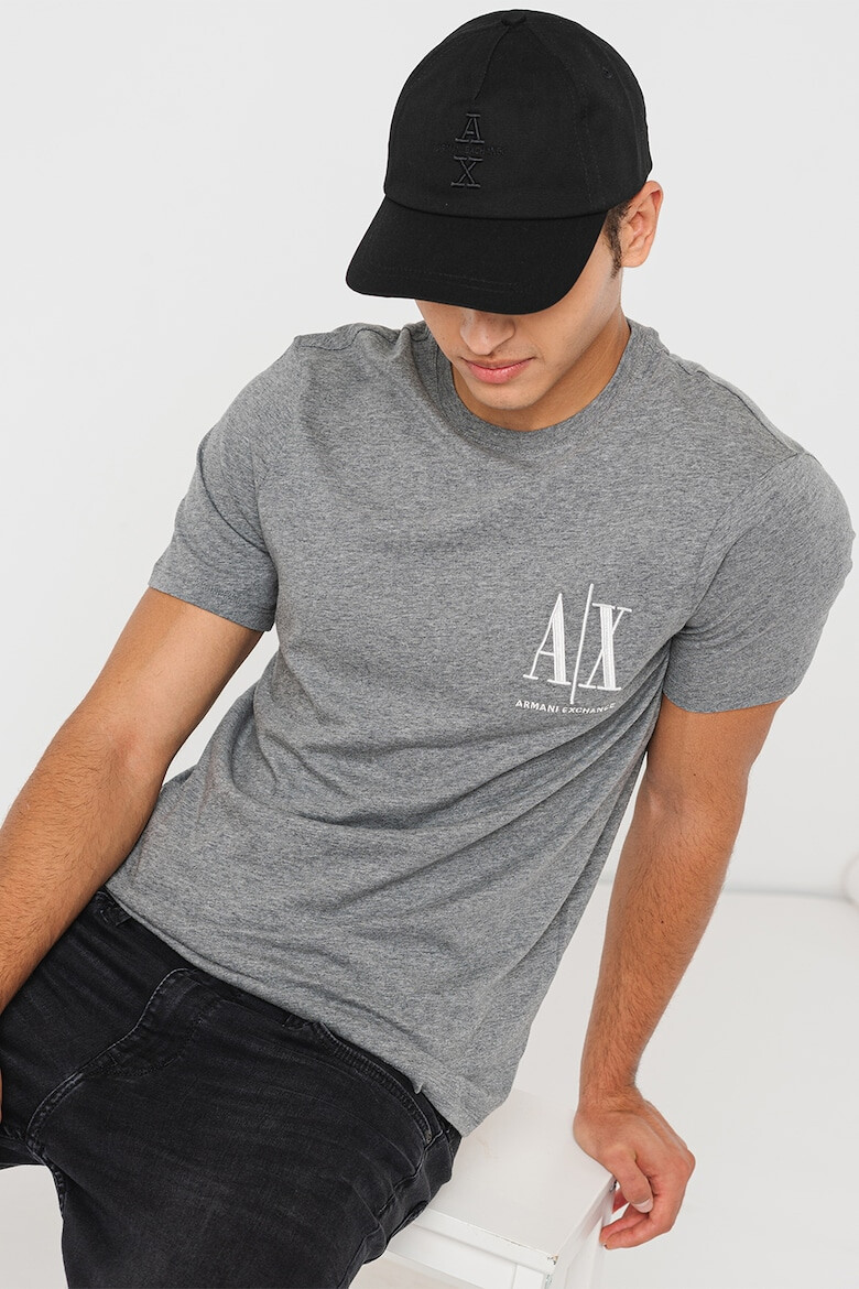 ARMANI EXCHANGE Tricou de bumbac cu logo brodat - Pled.ro