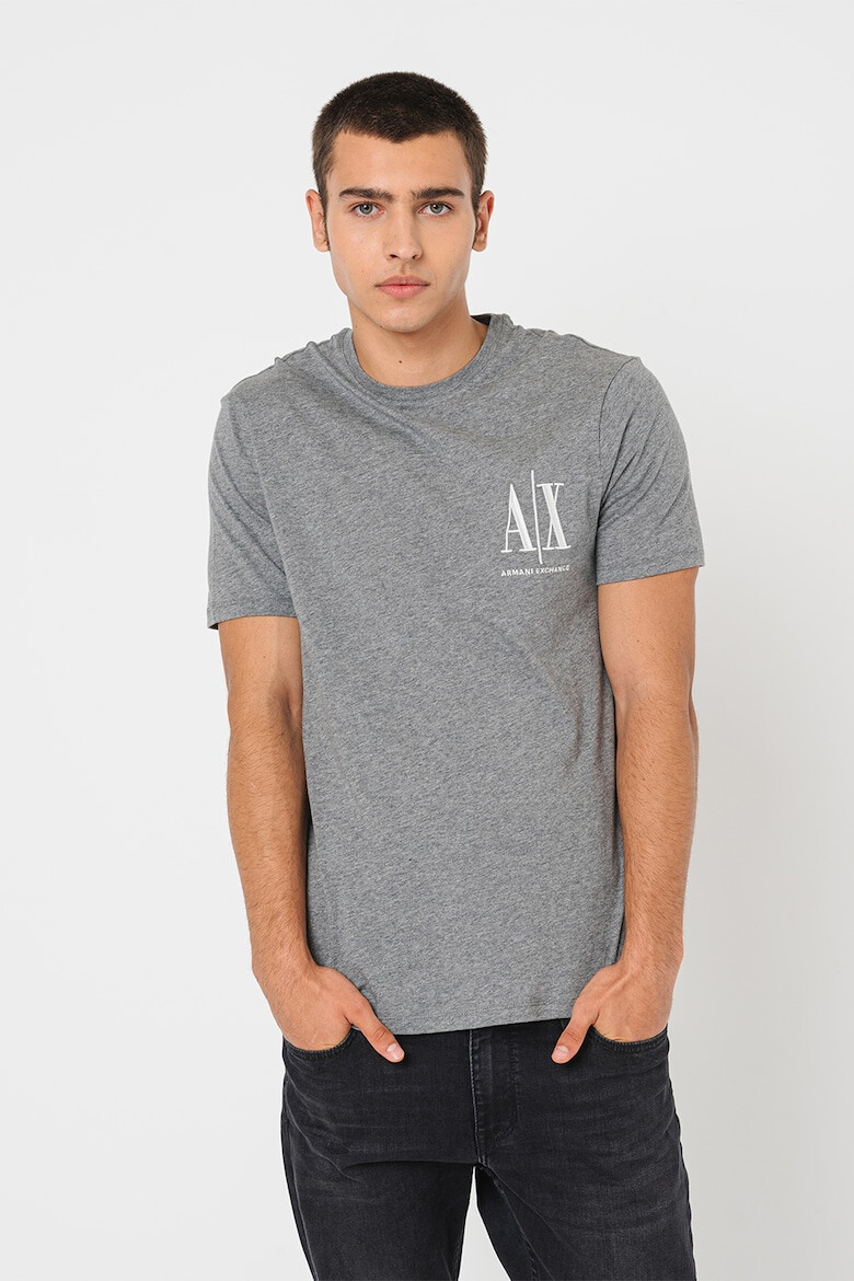 ARMANI EXCHANGE Tricou de bumbac cu logo brodat - Pled.ro