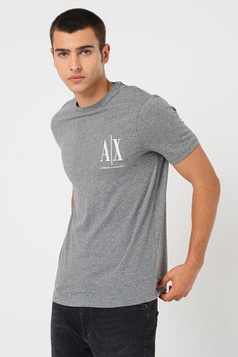 ARMANI EXCHANGE Tricou de bumbac cu logo brodat - Pled.ro