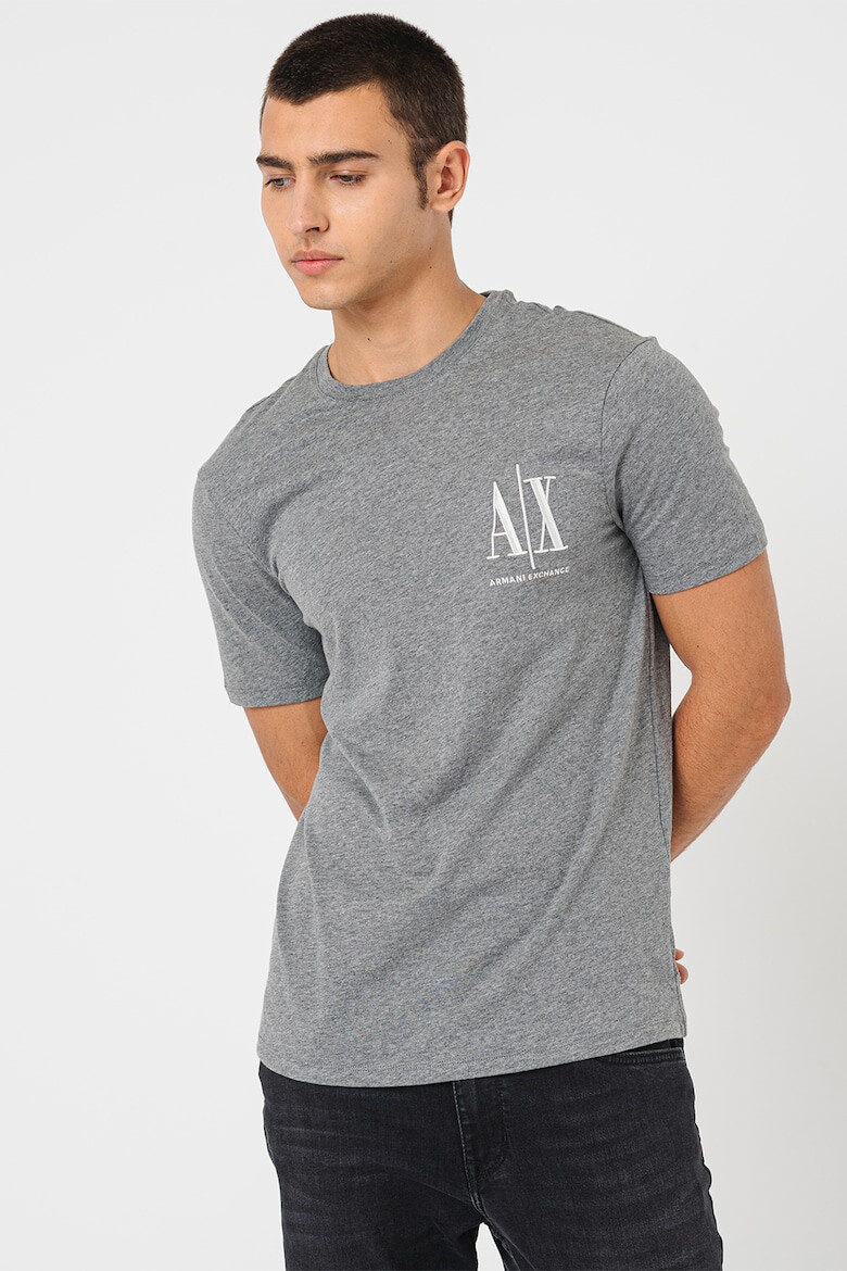 ARMANI EXCHANGE Tricou de bumbac cu logo brodat - Pled.ro