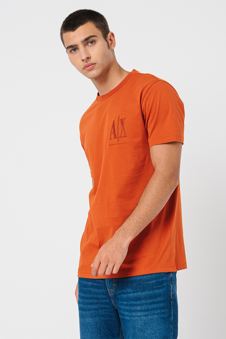 ARMANI EXCHANGE Tricou de bumbac cu logo brodat - Pled.ro