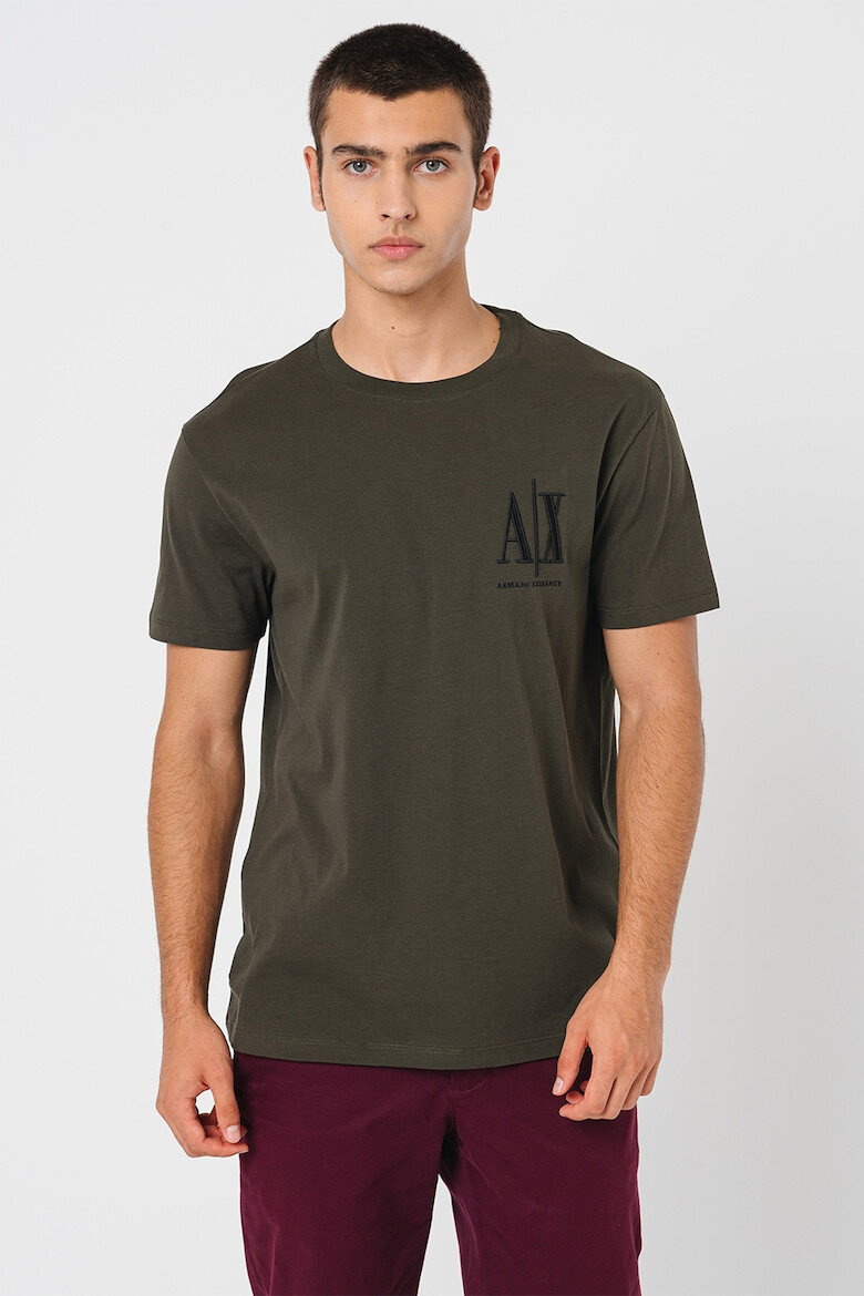 ARMANI EXCHANGE Tricou de bumbac cu logo brodat - Pled.ro