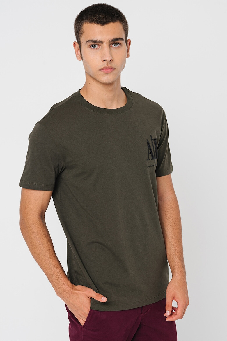 ARMANI EXCHANGE Tricou de bumbac cu logo brodat - Pled.ro