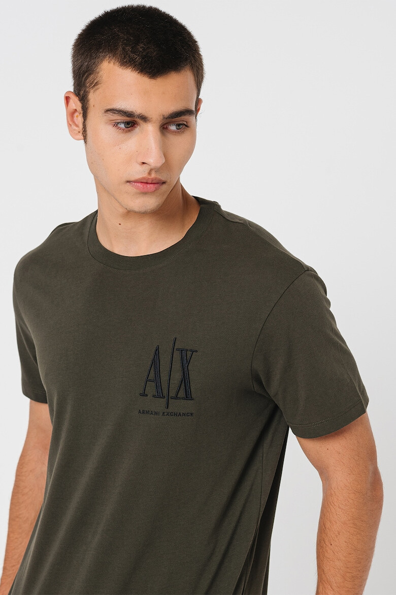 ARMANI EXCHANGE Tricou de bumbac cu logo brodat - Pled.ro