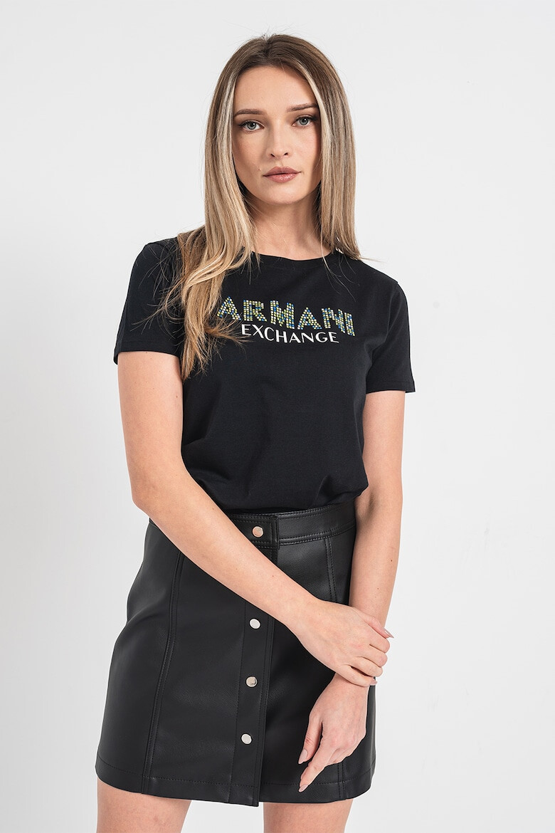 ARMANI EXCHANGE Tricou din bumbac cu imprimeu logo - Pled.ro