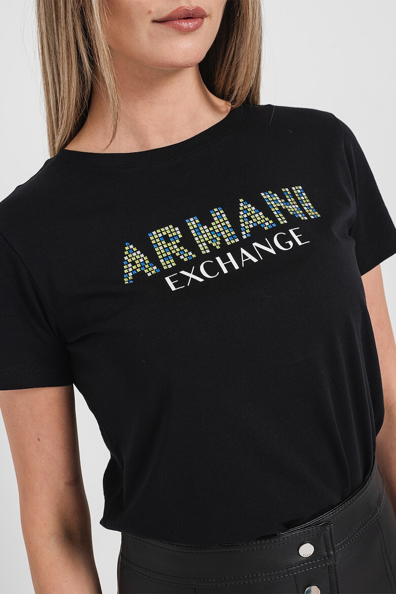 ARMANI EXCHANGE Tricou din bumbac cu imprimeu logo - Pled.ro