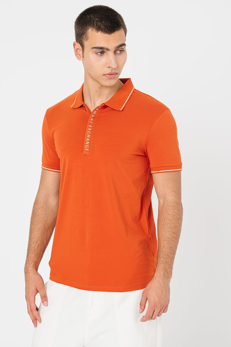 ARMANI EXCHANGE Tricou polo cu garnituri contrastante - Pled.ro