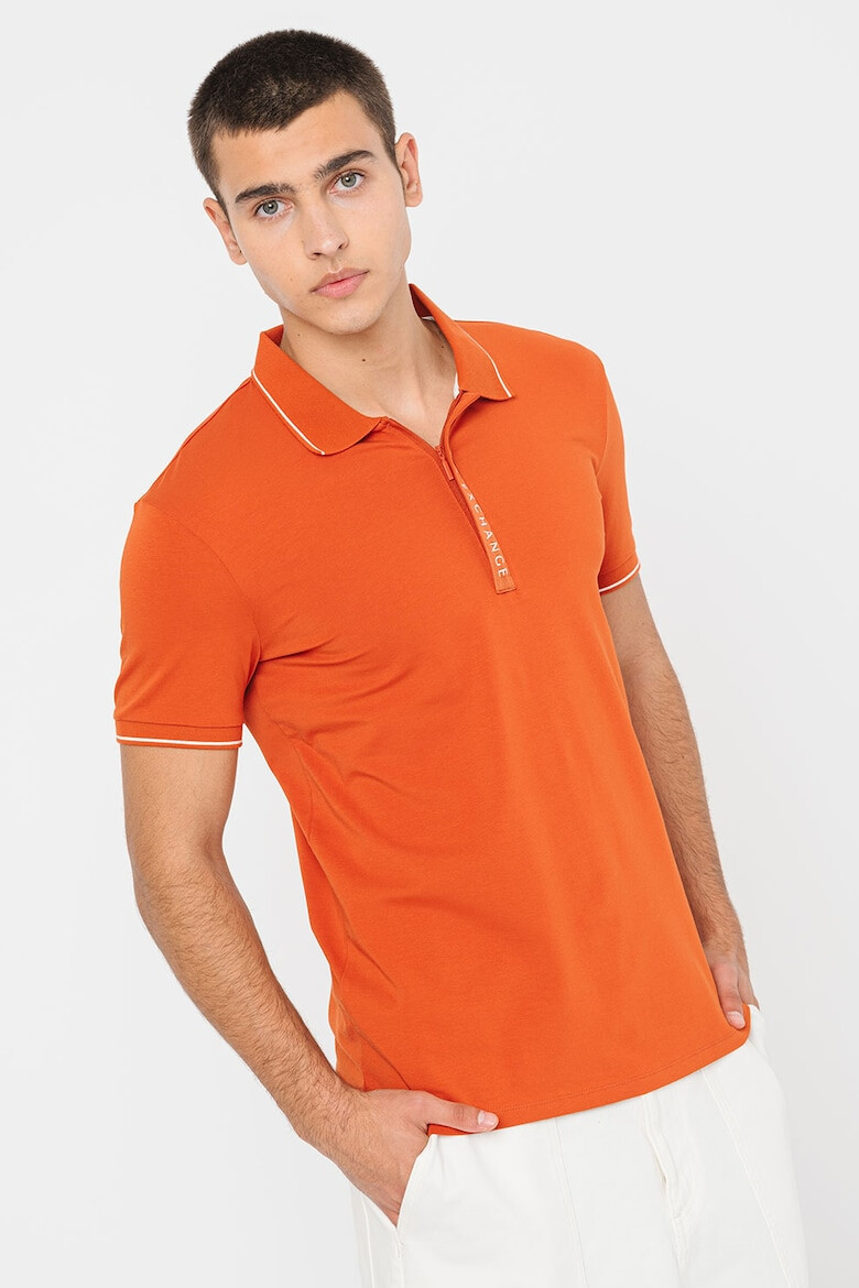 ARMANI EXCHANGE Tricou polo cu garnituri contrastante - Pled.ro