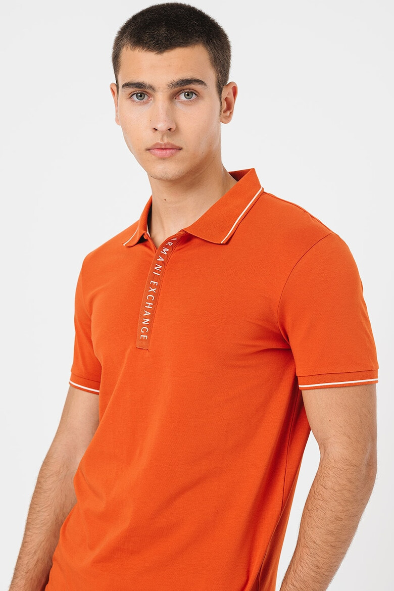 ARMANI EXCHANGE Tricou polo cu garnituri contrastante - Pled.ro