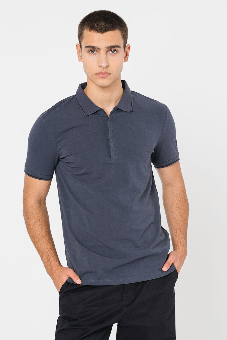 ARMANI EXCHANGE Tricou polo cu garnituri contrastante - Pled.ro