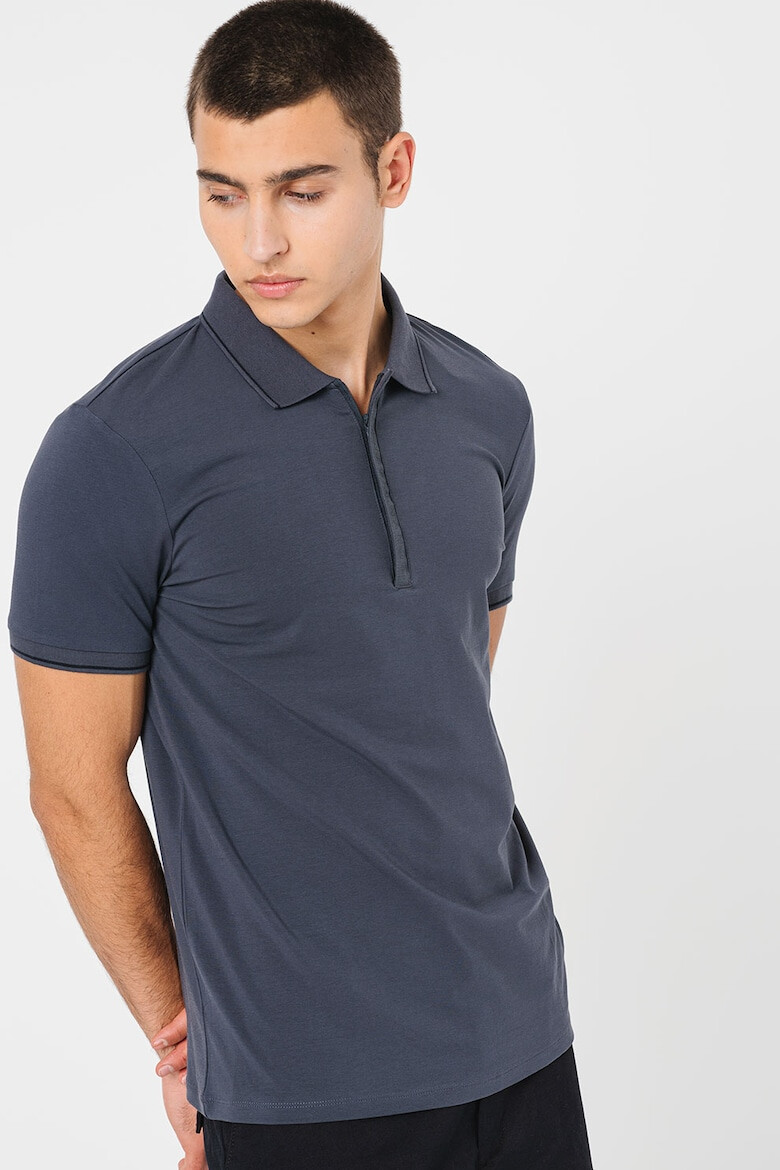 ARMANI EXCHANGE Tricou polo cu garnituri contrastante - Pled.ro