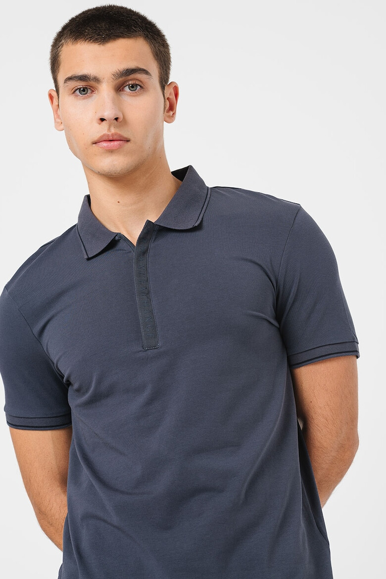 ARMANI EXCHANGE Tricou polo cu garnituri contrastante - Pled.ro