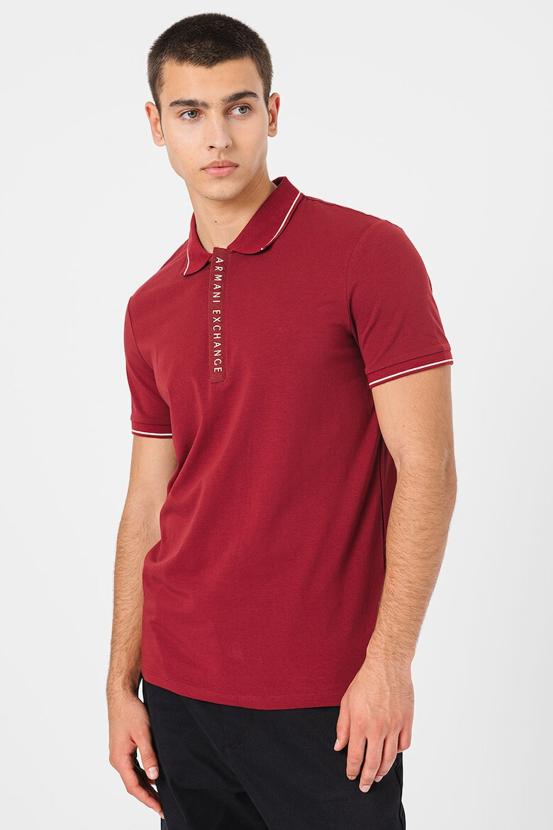 ARMANI EXCHANGE Tricou polo cu garnituri contrastante - Pled.ro