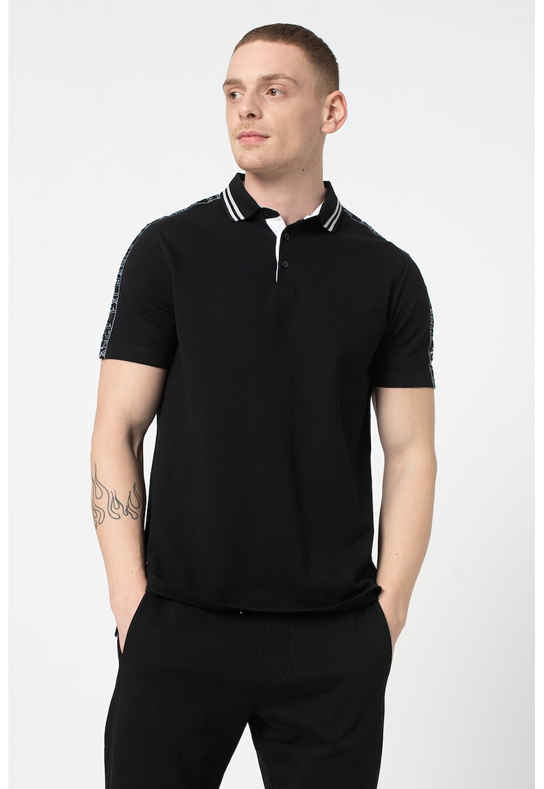 ARMANI EXCHANGE Tricou polo cu segmente logo - Pled.ro