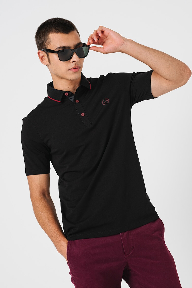 ARMANI EXCHANGE Tricou polo slim fit cu logo pe piept - Pled.ro