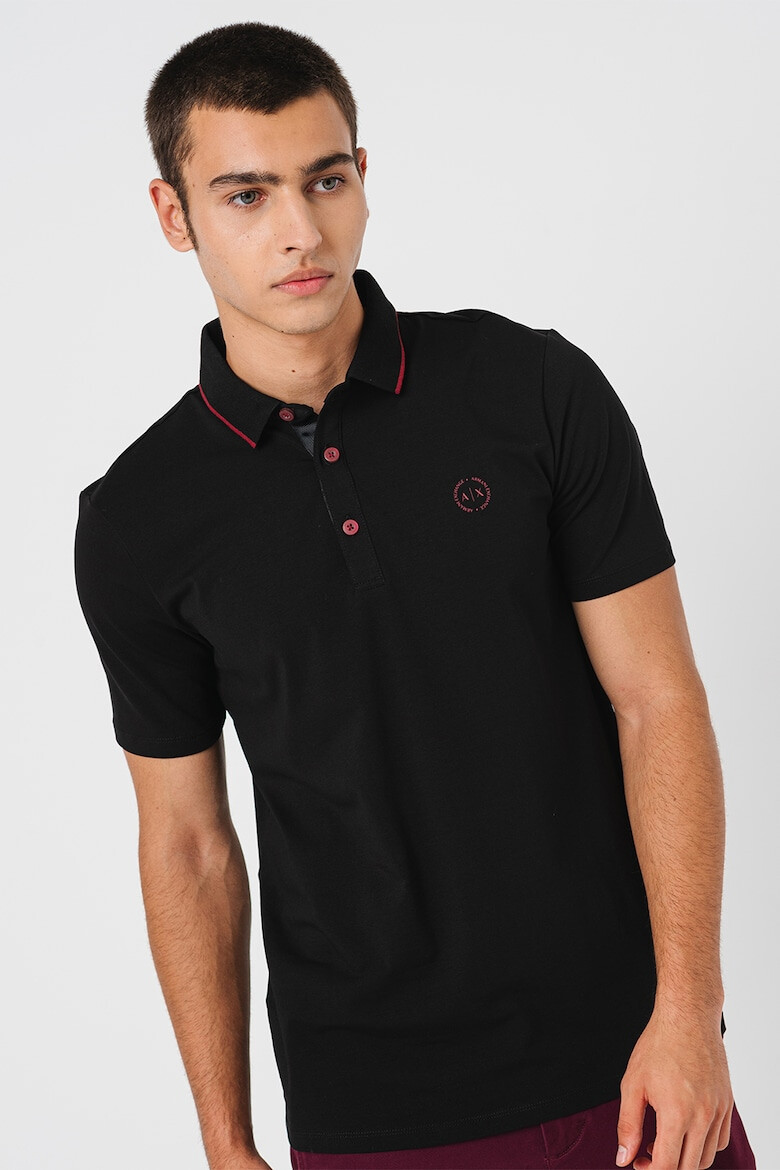 ARMANI EXCHANGE Tricou polo slim fit cu logo pe piept - Pled.ro