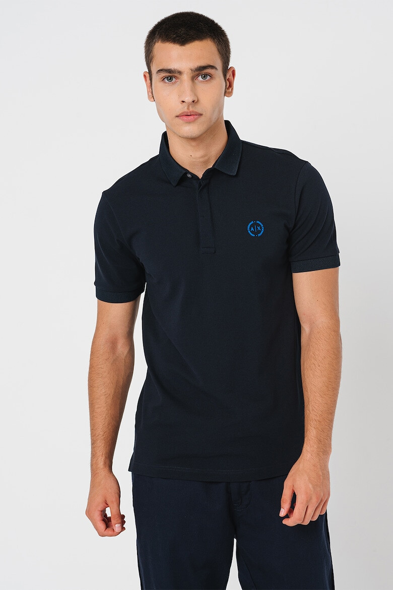 ARMANI EXCHANGE Tricou polo slim fit cu logo discret - Pled.ro