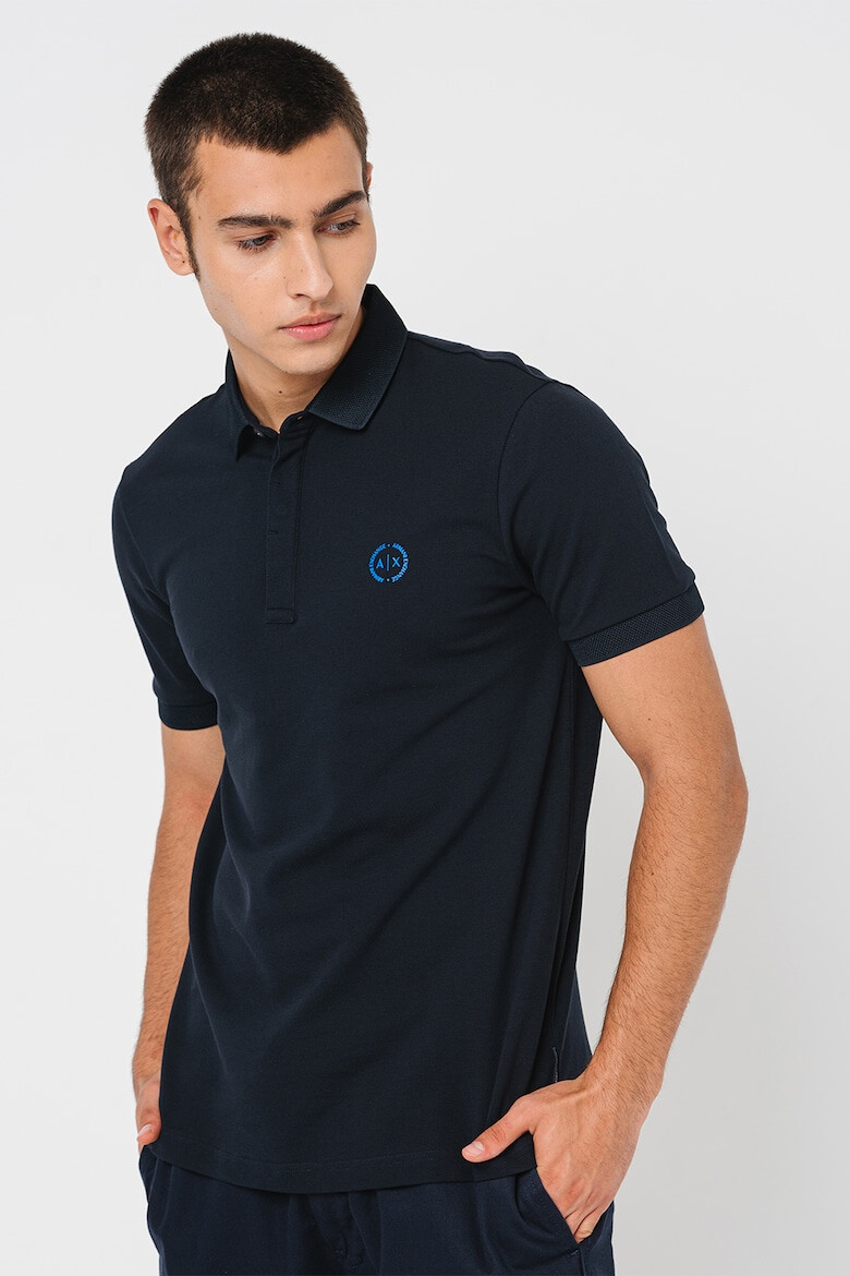 ARMANI EXCHANGE Tricou polo slim fit cu logo discret - Pled.ro