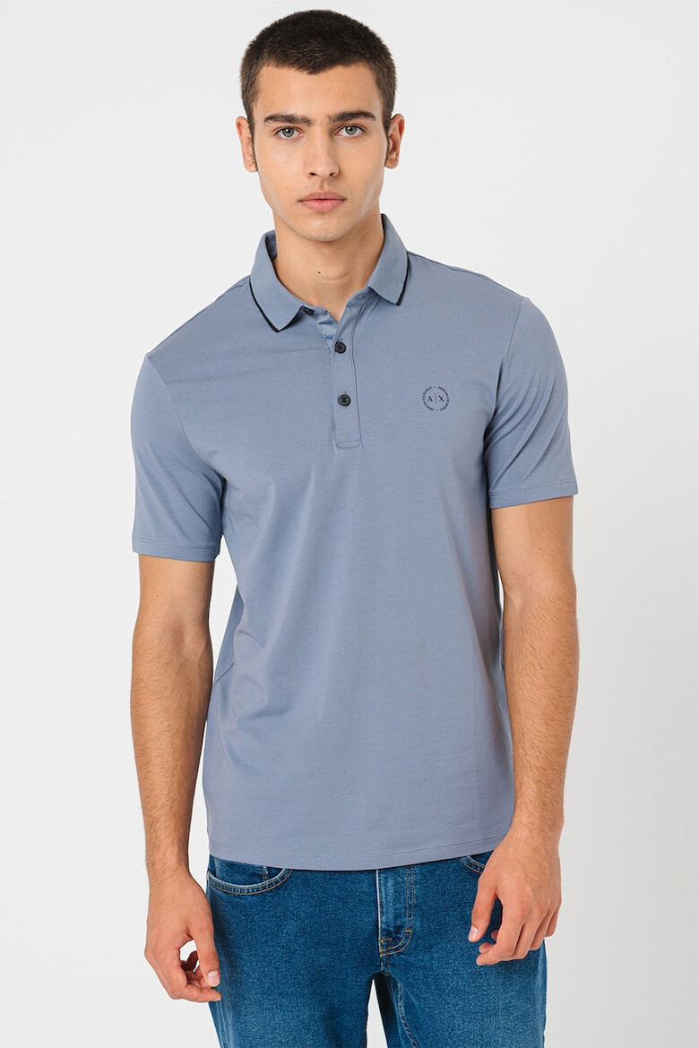 ARMANI EXCHANGE Tricou polo slim fit cu logo pe piept - Pled.ro