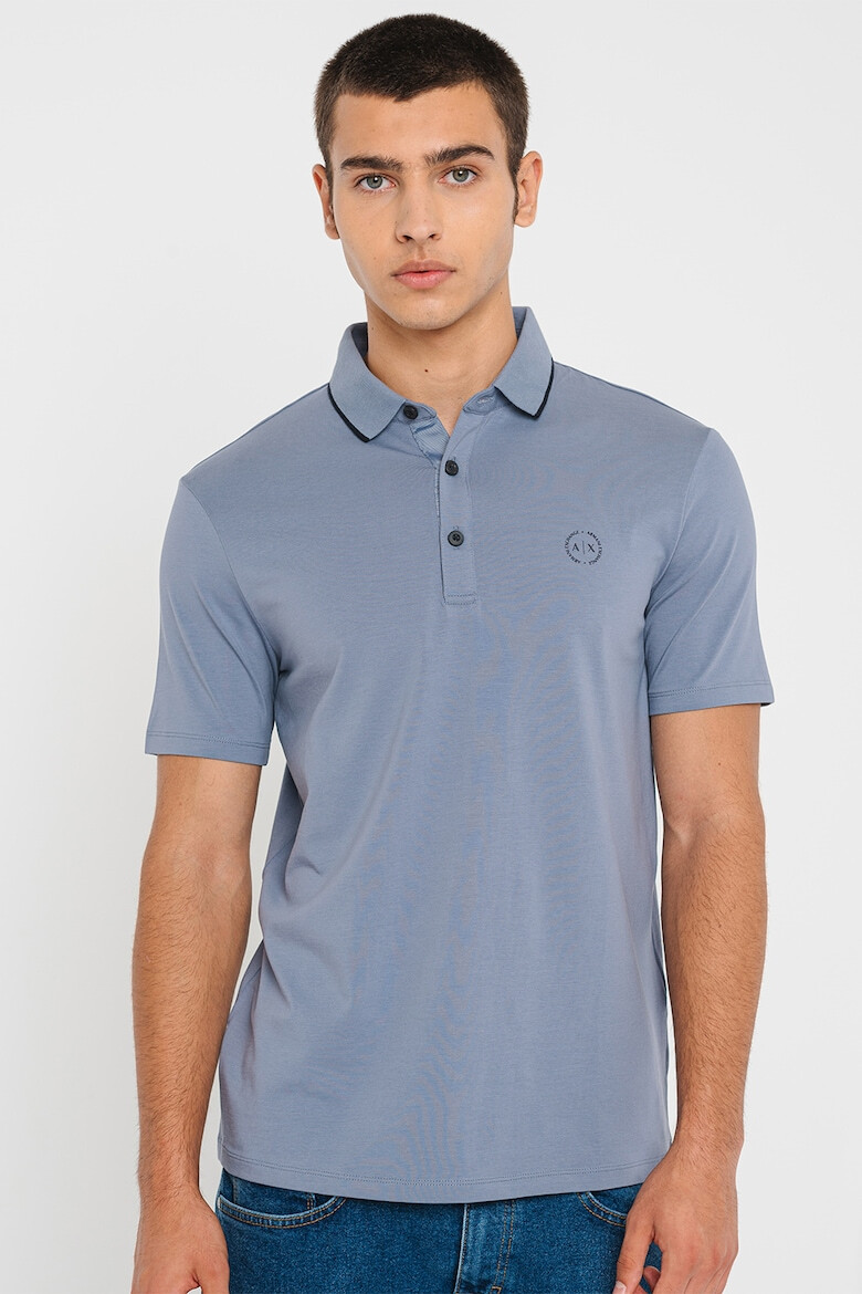 ARMANI EXCHANGE Tricou polo slim fit cu logo pe piept - Pled.ro