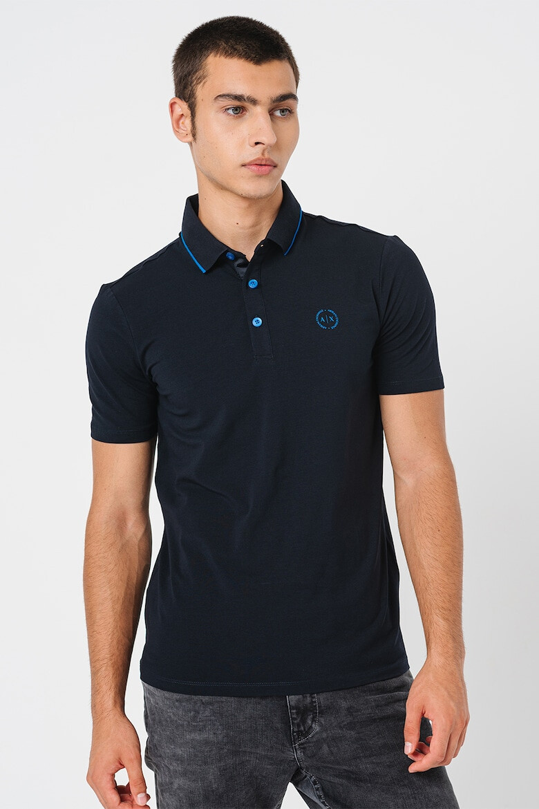 ARMANI EXCHANGE Tricou polo slim fit cu logo pe piept - Pled.ro