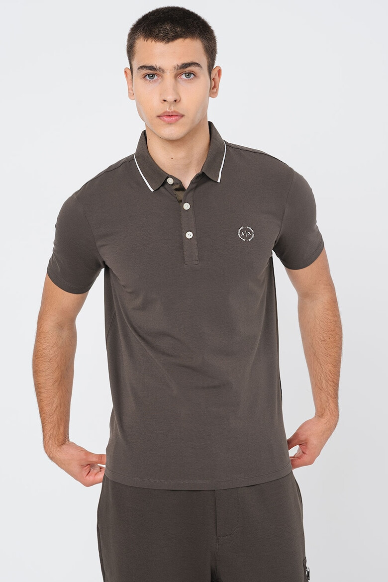 ARMANI EXCHANGE Tricou polo slim fit cu logo pe piept - Pled.ro