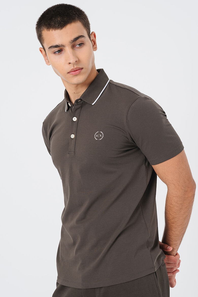 ARMANI EXCHANGE Tricou polo slim fit cu logo pe piept - Pled.ro